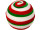 Weihnachts-Kugel "Candy", rot/weiss/grün, Ø 13cm
