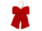noeud "velours", rouge, petit, l 28 x h 36cm x...