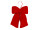 Schleife "Samt", rot, klein, B 28 x H 36cm x D 8cm