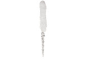 glaçons avec neige, clair/blanc, l 23cm, Ø 3cm