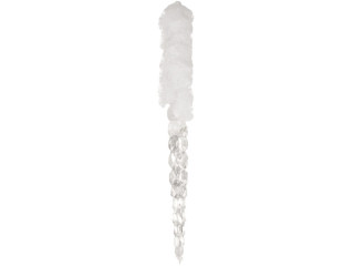 Eiszapfen mit Schnee, klar/weiss, L 35cm, Ø 4cm