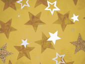 gift wrap "sea of ​stars", 70cm x 50m, gold