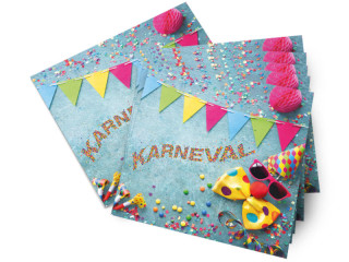 Servietten "Karneval", bunt, 20 Stück, 33 x 33cm