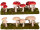 groupe de champignons sur panneau de mousse, 44 x 11 x h 16cm, diff. modèles