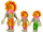 Vogelscheuchenpaar "Sonnenblume" selbststehend, 2er Set, farblich gemischt, versch. Grössen