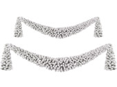 arched garland with side hanger, Luvi, flocked, flame...