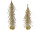 sapin "modern art", boules sur spirales, or, diff. tailles