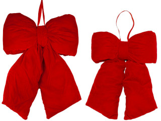 bow “velvet”, red, various sizes
