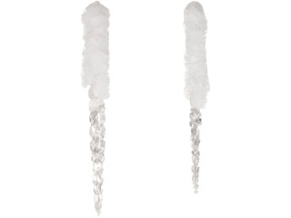 glaçons avec neige, clair/blanc, diff. tailles