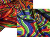 Stoff "Flower-Power-Stripes", Satin, B 150cm,...