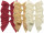 noeuds "satin", lot de 4, l 12cm x h 10cm, diff. couleurs