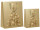 gift bag "Ilex leaves", matt gold, var. sizes