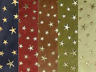fabric "Sea of Stars" w 140cm, stars gold, var. colors