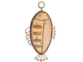 poisson rouille noble, 13 x 23cm, bois/métal