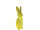 lapin avec couronne, floqué, vert, 10,5 x 9 x h 29cm