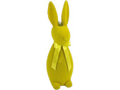 lapin avec couronne, floqué, 17,5 x 15 x h 48cm