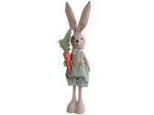 lapin garçon avec carotte, debout, naturel/vert,...