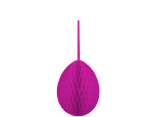 oeuf en nid dabeilles papier B1, h 30cm, Ø 21cm, rose vif