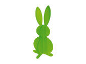 lapin en carton, pliable, vert, h 27cm, Ø 13cm