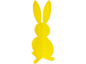 lapin en carton, pliable, jaune, h 40cm, Ø 18,5cm