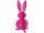 lapin en carton, pliable, rose vif, h 40cm, Ø 18,5cm