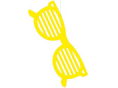 sunglasses XL, cardboard, 68 x 23cm, yellow