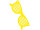 lunettes de soleil XL, carton, 68 x 23 cm, jaune