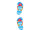 affichage tongs 2 pièces, multicolore, carton, 12 x 55cm