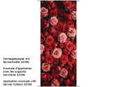 bannière textile "mer de roses rouge",...