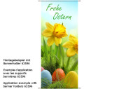 Textilbanner "Narzissen/Eier", grün/bunt,...