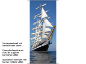 Textilbanner "Segelschiff", blau/weiss, 75 x...