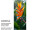 textile banner “bird-of-paradise flower”, green/orange, 75 x 180cm, tubular seam top+bottom