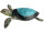 water turtle, turquoise-colored, plastic, 30 x 8 x 31cm