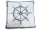 cushion nautical “steering wheel”, fabric, white/blue, 45 x 45cm