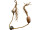 rope with 3 floats, wood/rope, brown, l 130cm