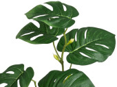 branche de philodendron, 10 feuilles, vert, h 70cm