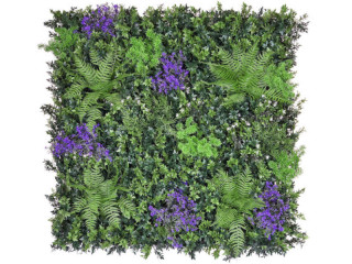 panneau Living-Wall "mélange de plantes", B1, protégé contre les UV, vert/violet,100 x 100cm, ignifuge