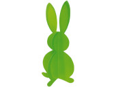 lapin en carton, pliable, vert, h 40cm, Ø 18,5cm
