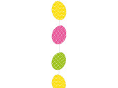 easter egg chain dotted, yellow/pink/green, l 130cm