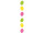 Ostereierkette Karton gepunktet, gelb/pink/grün, L 130cm
