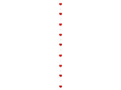 garland "acrylic hearts/fiamonds", red, l 170cm