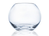 vase en verre "boule" clair, h 10cm, Ø...