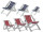 deckchair wood/fabric, 2-position adjustable