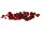 rose blossoms, bordeaux, Ø 4cm, 60 pieces