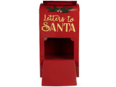 Briefkasten gross "Santa North Pole", rot, Metall, 33 x 26 x H 67cm