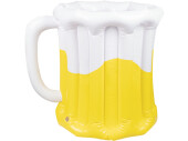 inflatable beer mug cooler, white/yellow, PVC, h 46 x 42cm