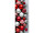 textile banner “ball variation”, red/white/grey, 75 x 180cm, tubular seam top+bottom