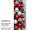 textile banner “ball variation”, red/white/grey, 75 x 180cm, tubular seam top+bottom