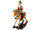Schaukelpferd mit Reiter, braun/bunt, Polyresin, 22 x 9 x H 29cm