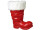Nikolausstiefel XL, rot/weiss, Kunststoff, H 38cm